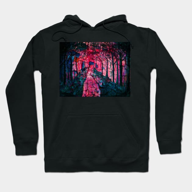 Pink Woods Hoodie by teenamarie23art